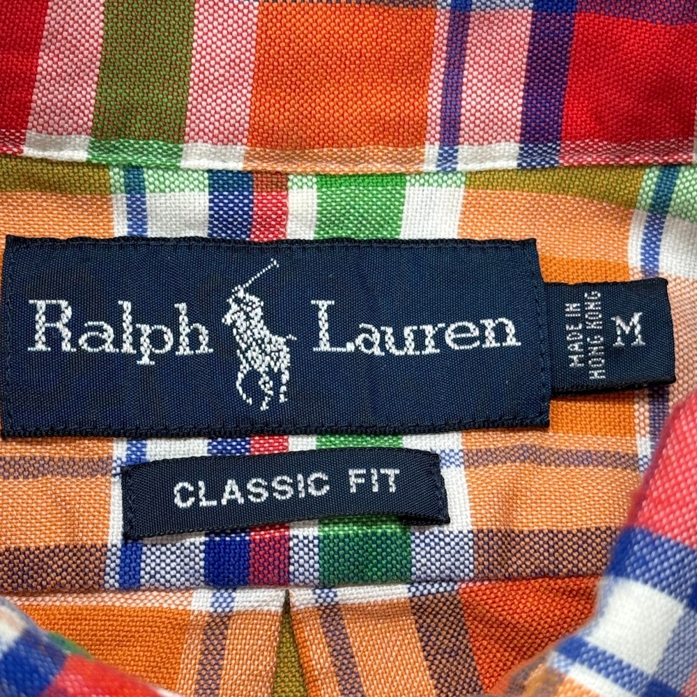 Ralph Lauren Mens Medium Classic Fit Plaid Long Sleeve Button Down Shirt Cotton - Picture 4 of 11